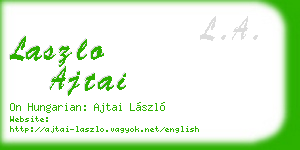 laszlo ajtai business card